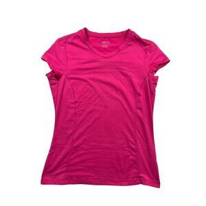 BCG Hot Pink Athletic Shirt Cap Sleeves Stretchy Fitted Construction - Size S